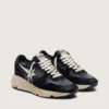 Damskie buty z Running Sole z czarnej skóry nappa i zamszu