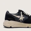 Damskie buty z Running Sole z czarnej skóry nappa i zamszu