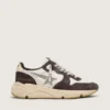 Damskie buty z Running Sole z nappy i brązowego zamszu z gwiazdką z kryształów Swarovskiego