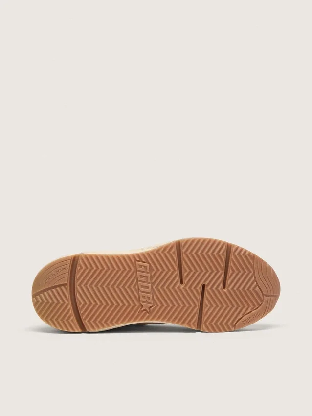 Damskie buty z Running Sole z siateczki i białej skóry nappa