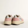 Damskie buty z Running Sole z szarej siateczki i zamszu ze srebrną brokatową gwiazdką