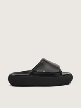 Męskie buty typu slip-on Space-Star z czarnej skóry
