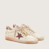Damskie sneakersy Ball Star z białej skóry z rdzawą skórzaną gwiazdą i naszywką na pięcie