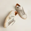 Damskie Sneakersy Super-Star z zamszową gwiazdą i brązową wstawką na pięcie