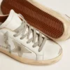 Damskie Sneakersy Super-Star z zamszową gwiazdą i brązową wstawką na pięcie