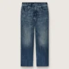 Dziewczynkowe dżinsy typu bootcut z niebieskiego denimu z cyrkoniami w stylu gradientowym