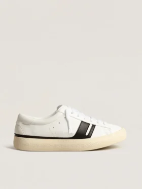 Ekologiczne sneakersy Yatay Model 1B z białą cholewką na bazie surowców biologicznych i czarnym Y