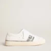 Ekologiczne sneakersy Yatay Model 1B z białą cholewką na bazie surowców biologicznych i srebrnym brokatem z recyklingu Y