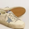 Hi Star z nappy z gwiazdą z kryształów Swarovskiego i ciemnoniebieską skórzaną wstawką na pięcie
