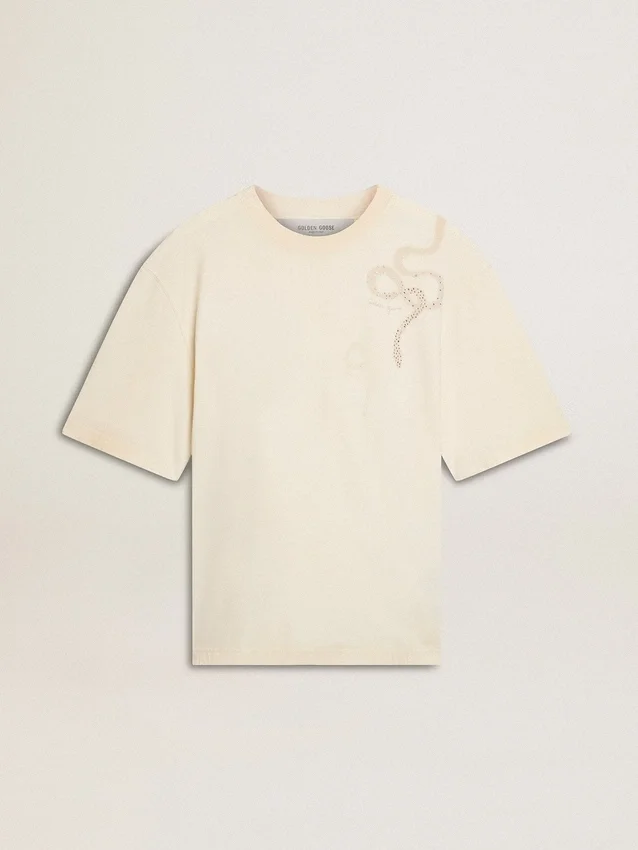 Koszulka CNY w stylu „worn-white” o luźnym kroju