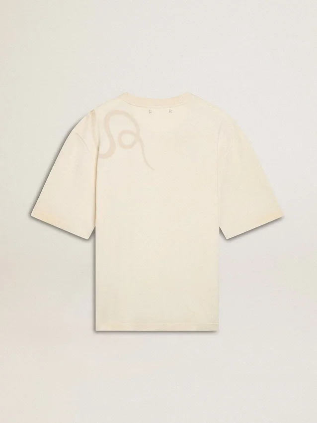 Koszulka CNY w stylu „worn-white” o luźnym kroju