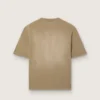 Koszulka unisex z beżowego dżerseju bawełnianego z haftowanym logo