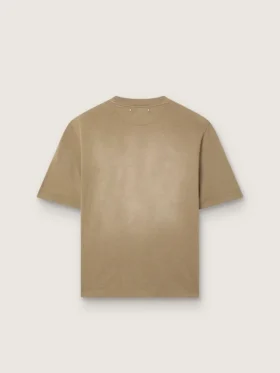 Koszulka unisex z beżowego dżerseju bawełnianego z haftowanym logo