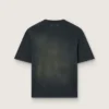 Koszulka unisex z czarnego bawełnianego dżerseju z haftowanym logo