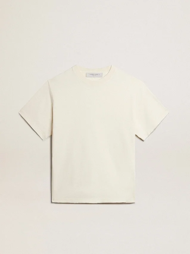 Koszulka w kolorze postarzanej bieli z odwróconym logo z tyłu – Jersey Capsule