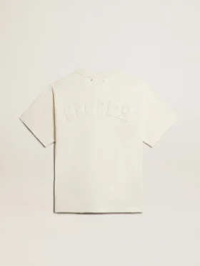 Koszulka w kolorze postarzanej bieli z odwróconym logo z tyłu – Jersey Capsule