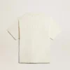 Koszulka w kolorze postarzanej bieli z odwróconym logo z tyłu – Jersey Capsule