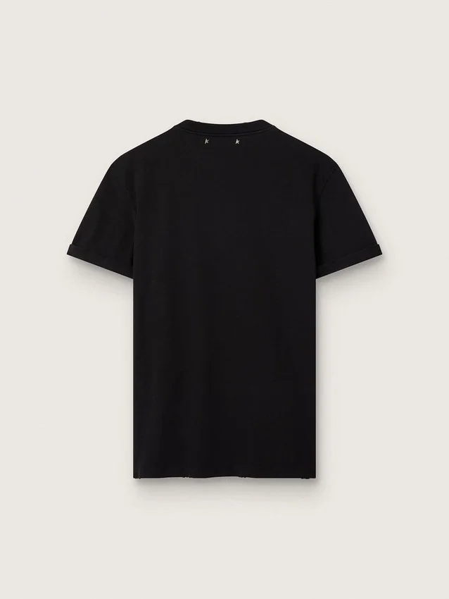 Koszulka z kolekcji Golden Collection w stylu postarzanym, w kolorze vintage black