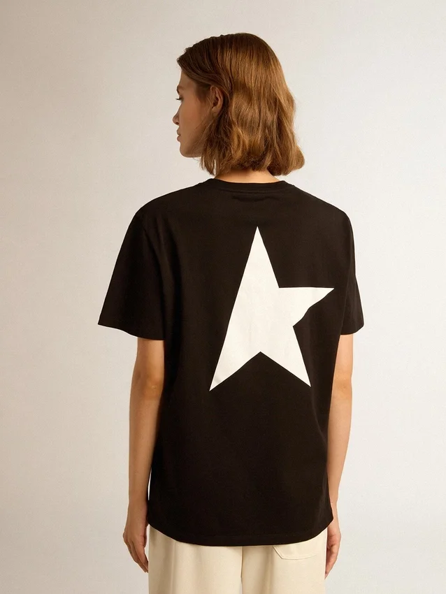 Koszulka z kolekcji Star Collection z kontrastującym białym logo i gwiazdą