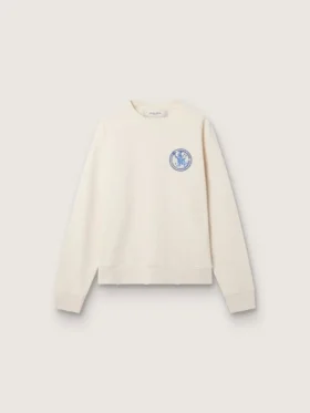 Kremowa bluza LTD z haftowaną naszywką