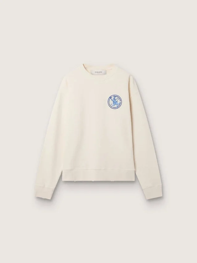 Kremowa bluza LTD z haftowaną naszywką
