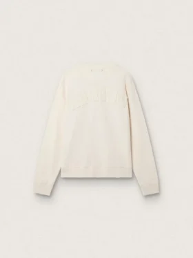 Kremowa bluza LTD z haftowaną naszywką