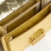 Mała torebka Venezia z metalicznej skóry w kolorze złotym z złotymi detalami