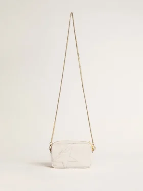 Mini Star Bag z białej jak masło skóry z gwiazdą w tym samym odcieniu
