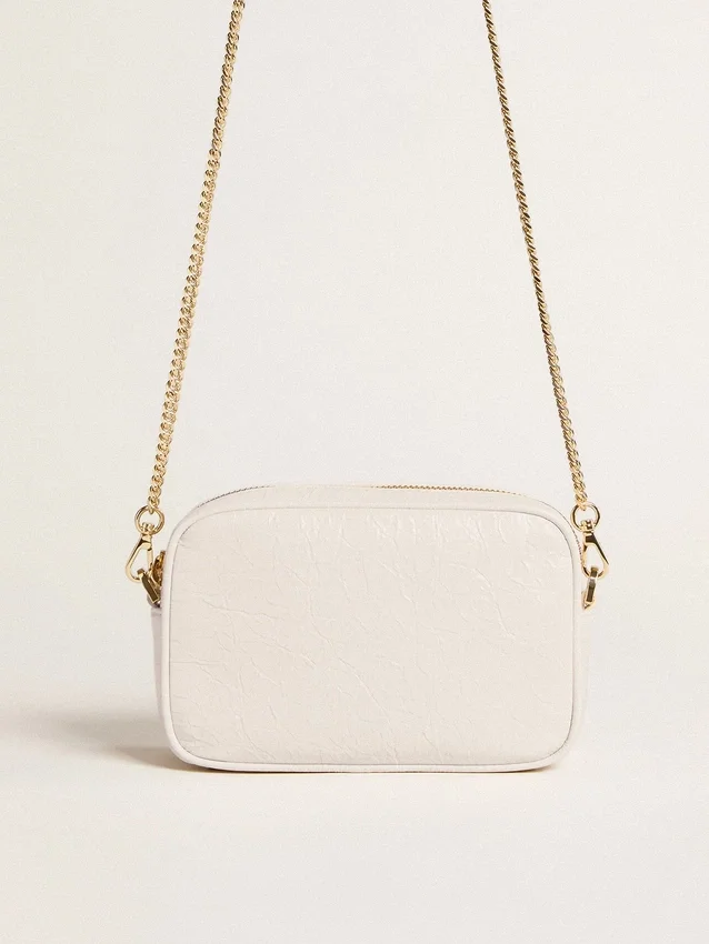 Mini Star Bag z białej jak masło skóry z gwiazdą w tym samym odcieniu