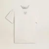 Męska bawełniana koszulka w stylu „worn-white” z czarnym napisem
