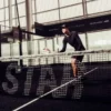 Męska czarna koszulka sportowa z długim rękawem