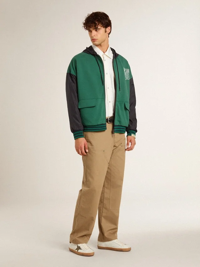 Męska koszula oversize w stylu „worn-white” z pionowymi paskami