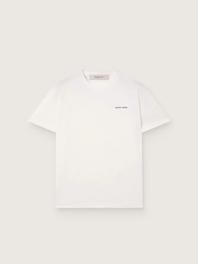 Męska koszulka z bawełnianego dżerseju w kolorze vintage white