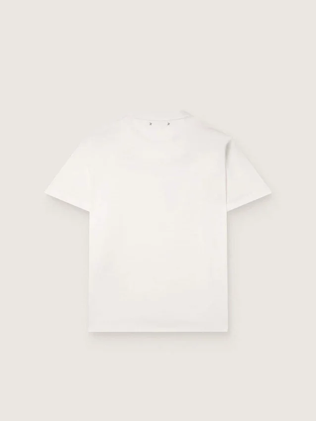 Męska koszulka z bawełnianego dżerseju w kolorze vintage white