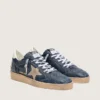 Męskie buty Ball Star LTD z ciemnoniebieskiej skóry z beżową zamszową gwiazdą