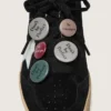 Męskie buty Ball Star LTD z czarnego zamszu z motywem Skór