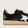 Męskie buty Ball Star LTD z czarnego zamszu z motywem Skór