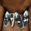 Męskie buty Ball Star LTD z czarnego zamszu z motywem Skór