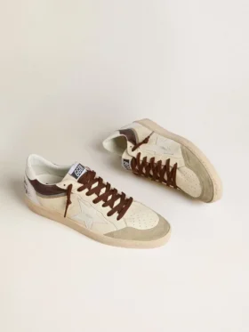 Męskie buty Ball Star LTD z nappy z gwiazdą z nappy i skórzaną wstawką na pięcie