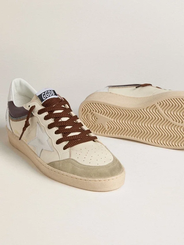 Męskie buty Ball Star LTD z nappy z gwiazdą z nappy i skórzaną wstawką na pięcie
