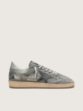 Męskie buty Ball Star LTD z szarego denimu z czarną skórzaną gwiazdą