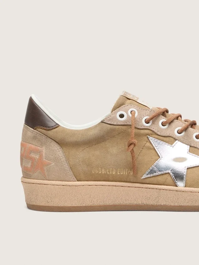 Męskie buty Ball Star LTD z zamszu w kolorze tytoniowym ze srebrną gwiazdą