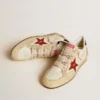 Męskie buty Ball Star LTD ze skóry nappa z czerwoną skórzaną gwiazdą i skórzaną wstawką na pięcie