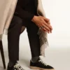 Męskie buty Ball Star z czarnego zamszu z białą skórzaną gwiazdą