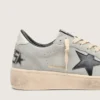 Męskie buty Ball Star z szarego zamszu z czarną skórzaną gwiazdą