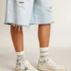 Męskie buty Forty2 z szarą gwiazdą i białą skórzaną wstawką na pięcie