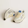Męskie buty Marathon z białą nylonową cholewką i srebrną gwiazdą