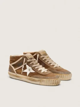 Męskie buty Mid Star LAB z zamszu w kolorze rdzy z białą skórzaną gwiazdą