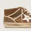 Męskie buty Mid Star LAB z zamszu w kolorze rdzy z białą skórzaną gwiazdą