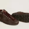 Męskie buty Mid Star Ski z brązowego zamszu z skórzaną gwiazdą i zamszową wstawką na pięcie